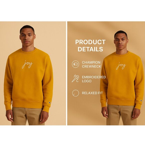 Men’s Limited Edition “Joy” Logo Sweatshirt  | NWOT - Picture 3 of 3